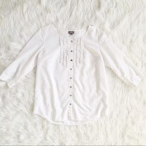 J. Jill Ruffle Front Buttondown